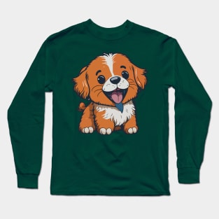 Cute Happy Puppies Long Sleeve T-Shirt